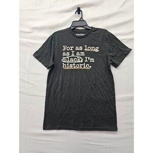 Legendary Rootz Mens Statement Graphic T-Shirt Black Cotton Blend Size Small
